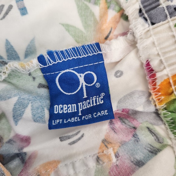 Vintage OP Cotton Swim Shorts Colorful Gradient Beach Graphic 90s 80's Mens  XL - Picture 5 of 8